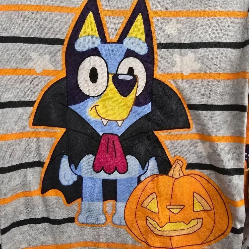 Bluey Halloween Pajamas Set Girl Boy Toddler Bingo Dog Disney Cotton